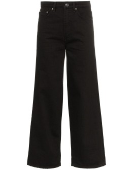mid-rise wide leg jeans