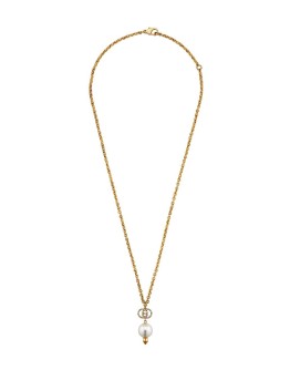 GG faux pearl necklace
