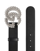 GG crystal leather belt