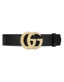 textured GG buckle belt 