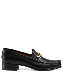  Leather moccasin with GG