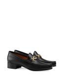  Leather moccasin with GG