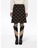 GG pattern knit A-line skirt