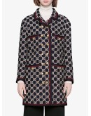 GG pattern tweed coat