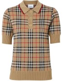 Vintage Check Merino Wool Polo Shirt