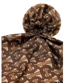 Monogram Stripe Print Silk Hair Scarf