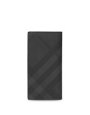 London Check and Leather Continental Wallet