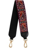 Rainbow embroidered bag strap