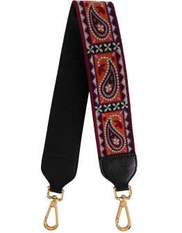 Rainbow embroidered bag strap