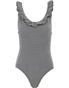check print swimsuit