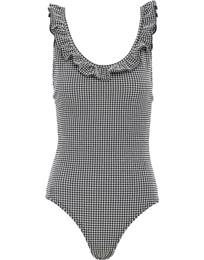 check print swimsuit