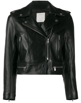 cropped biker jacket