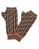 FF motif fingerless gloves