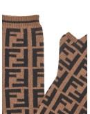 FF motif fingerless gloves