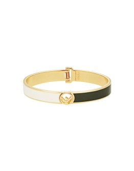 F is Fendi logo plaque bangle bracelet