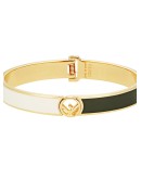 F is Fendi logo plaque bangle bracelet
