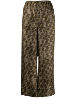 FF motif cropped trousers