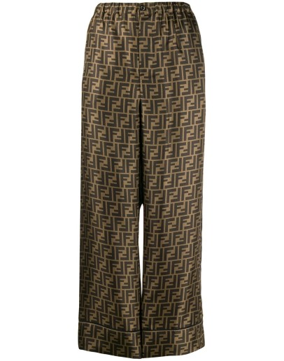 FF motif cropped trousers