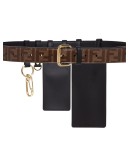 FF motif multi-pouch belt
