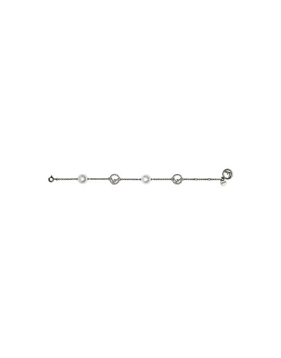 logo charm chain bracelet