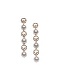 drop F motif earrings