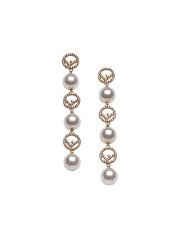 drop F motif earrings