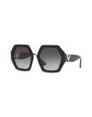 hexagonal oversized V logo sunglasses