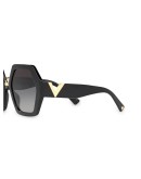 hexagonal oversized V logo sunglasses
