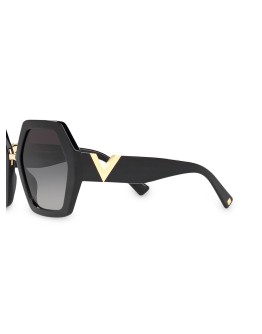 hexagonal oversized V logo sunglasses