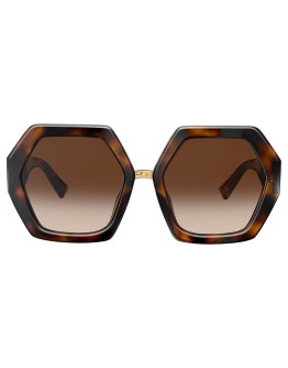 hexagonal Vlogo oversized sunglasses