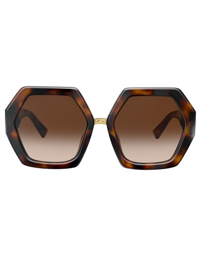 hexagonal Vlogo oversized sunglasses