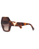 hexagonal Vlogo oversized sunglasses