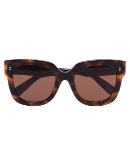 tortoiseshell-effect square sunglasses