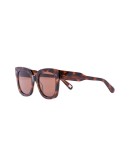 tortoiseshell-effect square sunglasses