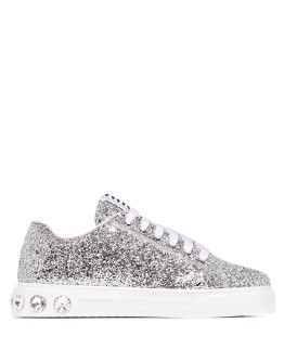 glitter-effect low-top sneakers