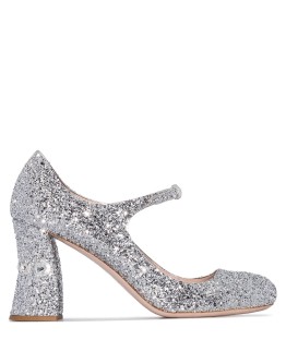 glitter-effect Mary Jane pumps