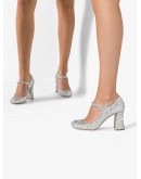 glitter-effect Mary Jane pumps