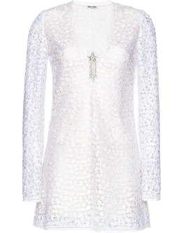 Macramé embroidered dress 