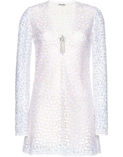 Macramé embroidered dress 