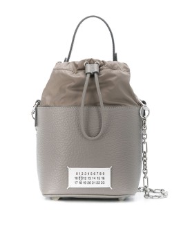 logo patch bucket bag