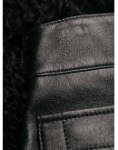 faux-feather trim fitted skirt