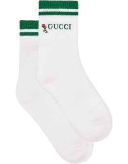 Socks with Gucci and flower