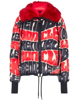 logo print puffer jacket 