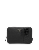 panelled pouch bag