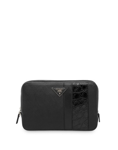 panelled pouch bag