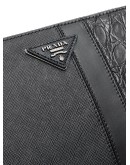 panelled pouch bag