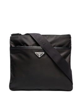 logo-plaque messenger bag