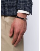 semi-precious stone and Gancini bracelet