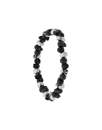 beaded skull bracelet
