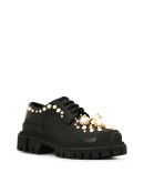 chunky heel embellished derbies